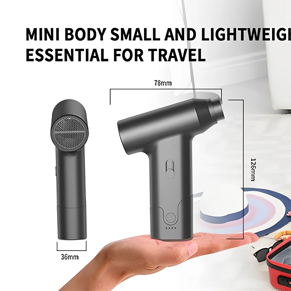 Мини-вентилятор турбовентилятора 110000 RPM 4000 мАч Беспроводной воздуходувка