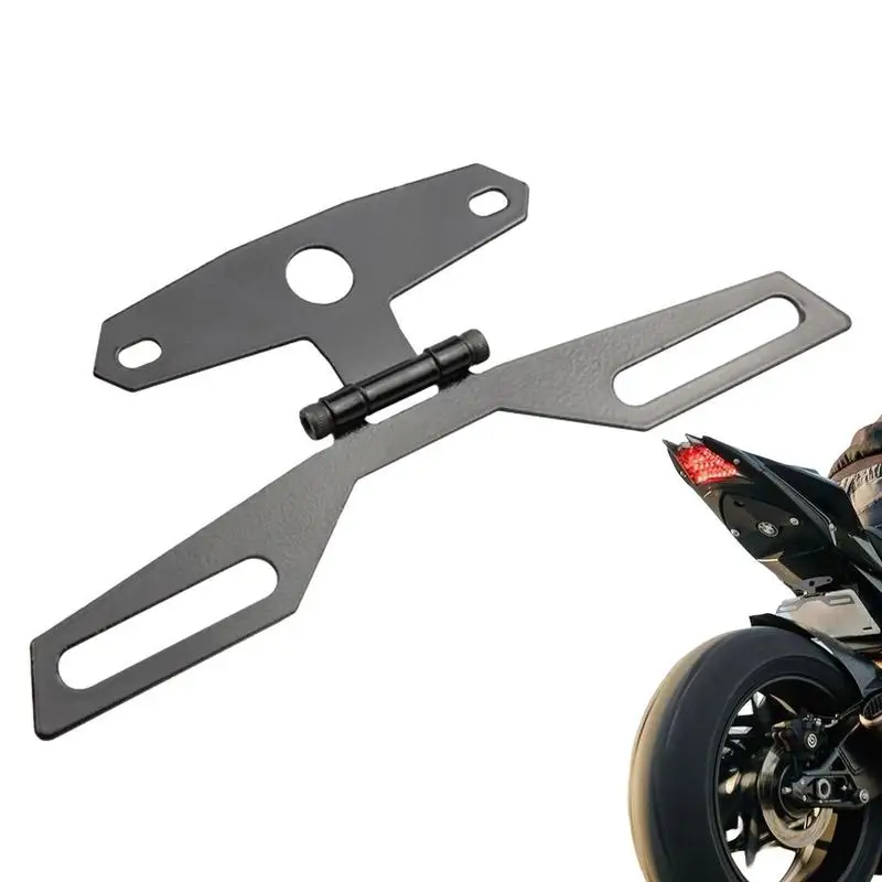 

Motorcycle License Plate Bracket Taillight License Plate Holder Universal Adjustable Fold License Plate Tail Light Holder