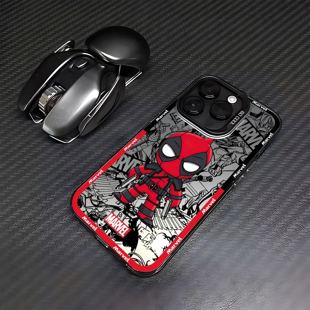 Фото Чехол для телефона Hot Cool Marvels Spidermans для iPhone 16e 16 15 14 13 12 11 mini Pro Max X XR XSMAX 8 7 Plus, матовый чехол с защитой от падения №3