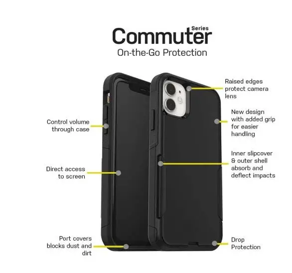 Dual protection For Otter Series Commuter Case Suitable For iPhone 11 12 13 14 Pro Max 14Plus case 12 Mini With Packaging Box