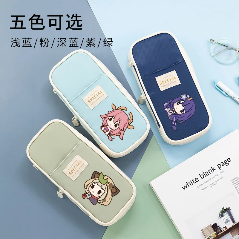

Genshin Impact Sayu Kokomi Yoimiya Gorou Kazuha Thoma Ayaka Beelzebul Kujo Sara Yae Miko Stationery Storage Bag Pencil Case (1)