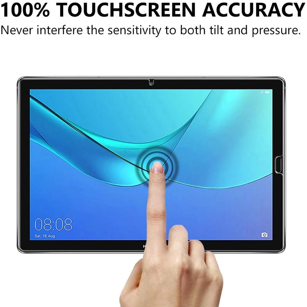 (2 упаковки) 9H закаленное стекло для Huawei MediaPad M5 10 8 2018 искусственная кожа Защита