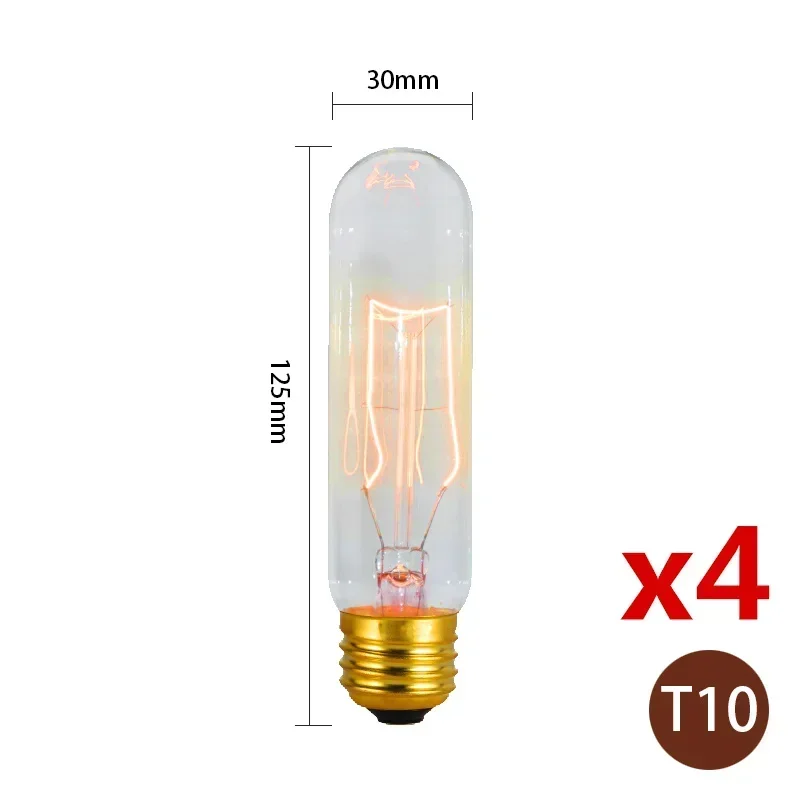 

DEEMOPA лампы Эдисона 40 Вт E27 220 В набор из 4 штук