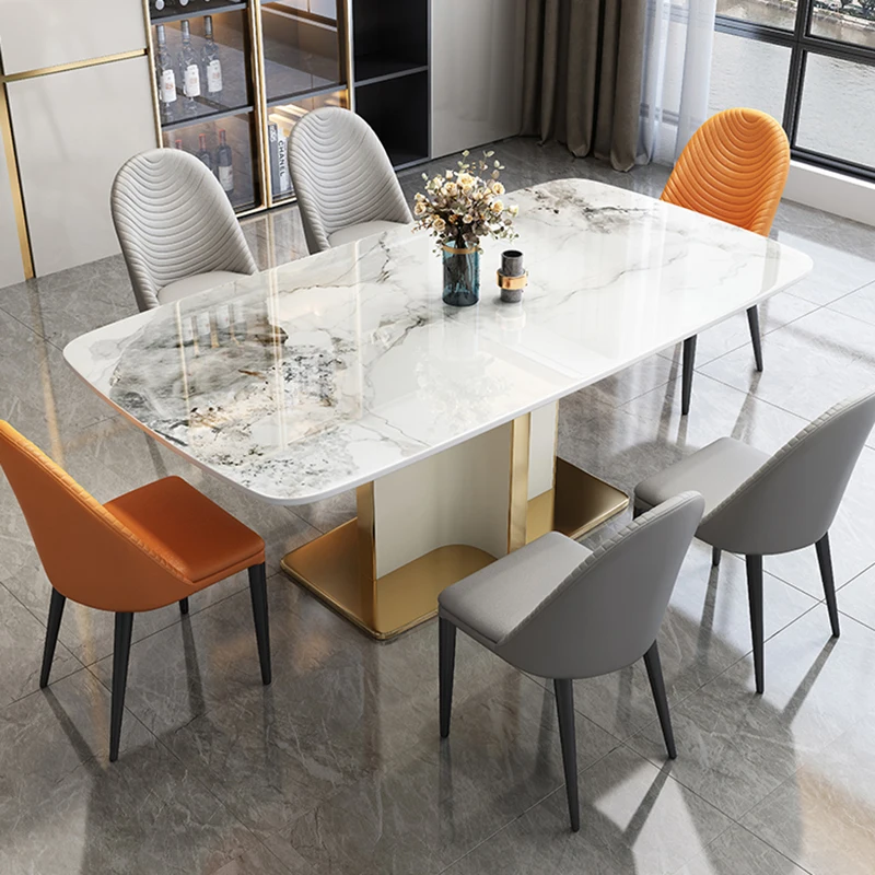 

Роскошный центр, обеденные столы, кухонный покер, современный обеденный стол, напольный Золотой Стол для гостиной, мебель для квартиры WSW40XP