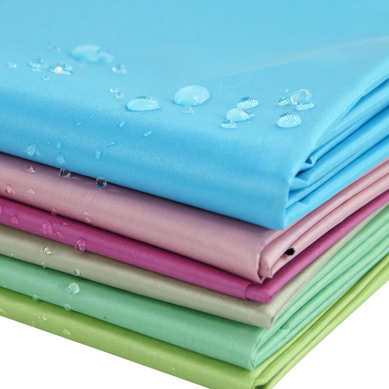 Waterproof Fabric By The Meter for Umbrella Curtain Sewing All-shading Outdoor Vinyl Soft Cloth Plain Pink Blue High-density Diy |