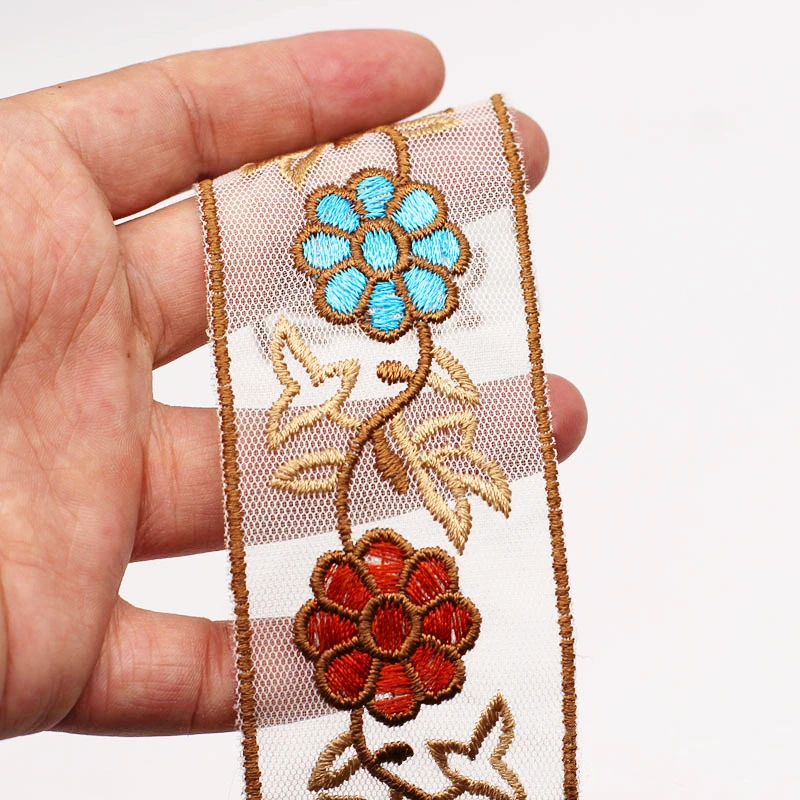 4 5 см широкая сетка с вышивкой цветочное кружево в этническом стиле одежда ретро