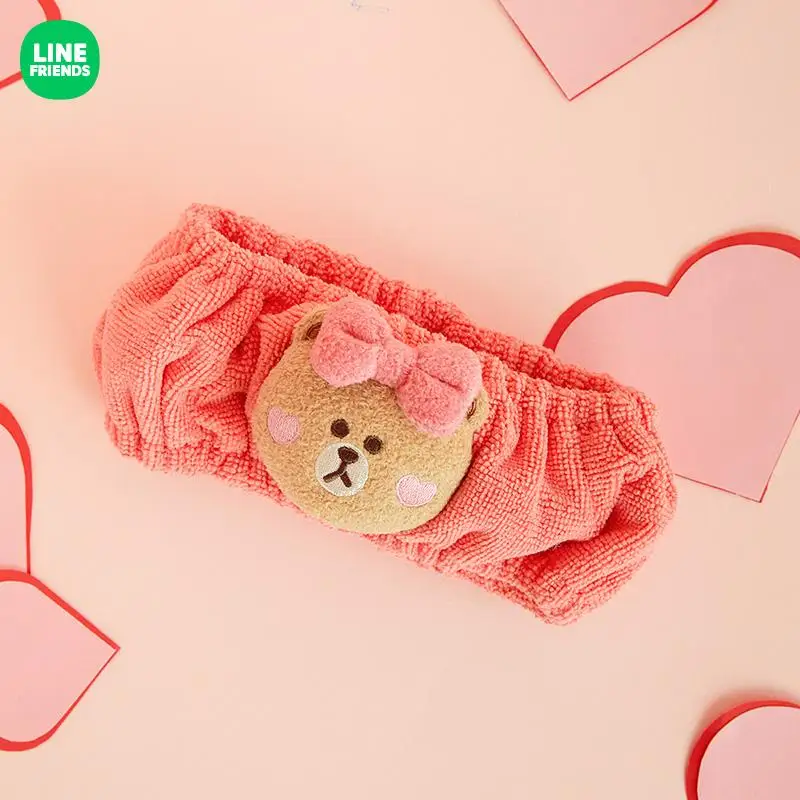 

LINE FRIENDS Kawaii Choco Face Wash Hair Band Cartoon Anime Cute Hair Accessories Girl Heart Fashion Headband Girl Gifts