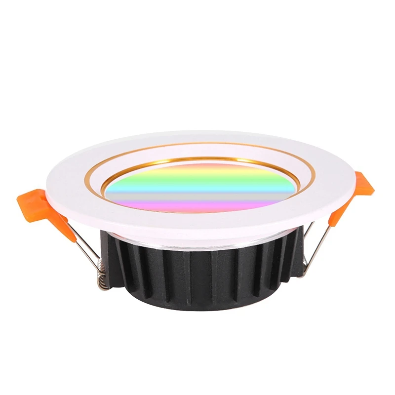 

Wifi Smart LED Downlight 7W Black Base RGBW Dimmable Smart Voice Control Led Light For Alexa/Google Home