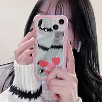 korea cute tulip flowers mirror phone case for iphone 11 12 13 pro xs max x xr 7 8 puls se cases luxury shockproof back cover