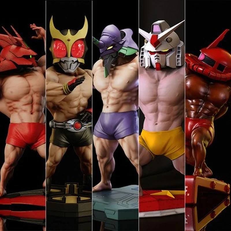 

New Anime Gundam Funny Figurines Muscle Zaku RX-78-2 Gundam Statue Figure Collectible Model Toys Birthday Gift for Boyfriend