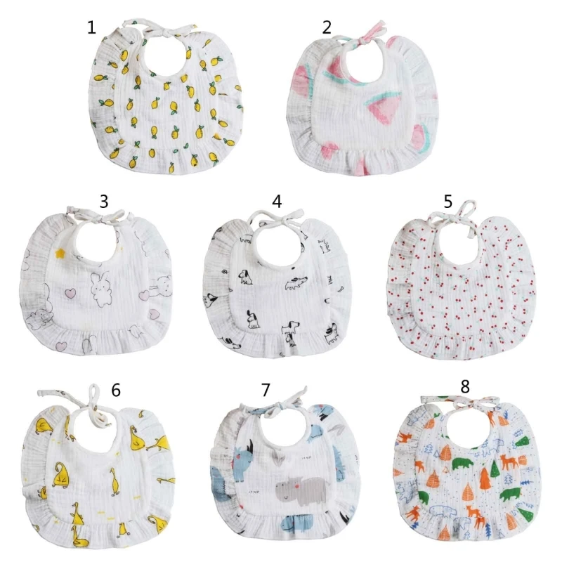 

Baby Bibs for Boy Girl Breathable Printed Drooling Bib Burp Cloth Adjustment Bibs Infant Teething Bibs Feeding Bandanas