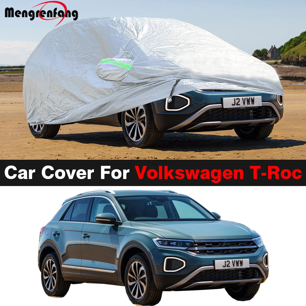 

Полный автомобильный чехол для VW Volkswagen T-Roc Troc 2017-2025, автоматический анти-УФ-защитный чехол от солнца, дождя, снега, пыли, ветрозащитный чехол