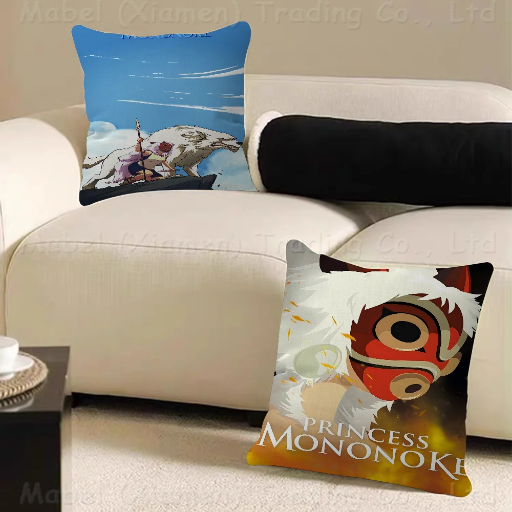 Cartoon Anime Girl M-Mononoke H-Hime Pillow Gifts Home Office Furnishings Bedroom Sofa Car Cushion Cover Case 45x45cm