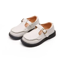 soft sole baby boys casual shoes british style 2022 new girls leather shoes spring autumn simple solid color loafers versatile