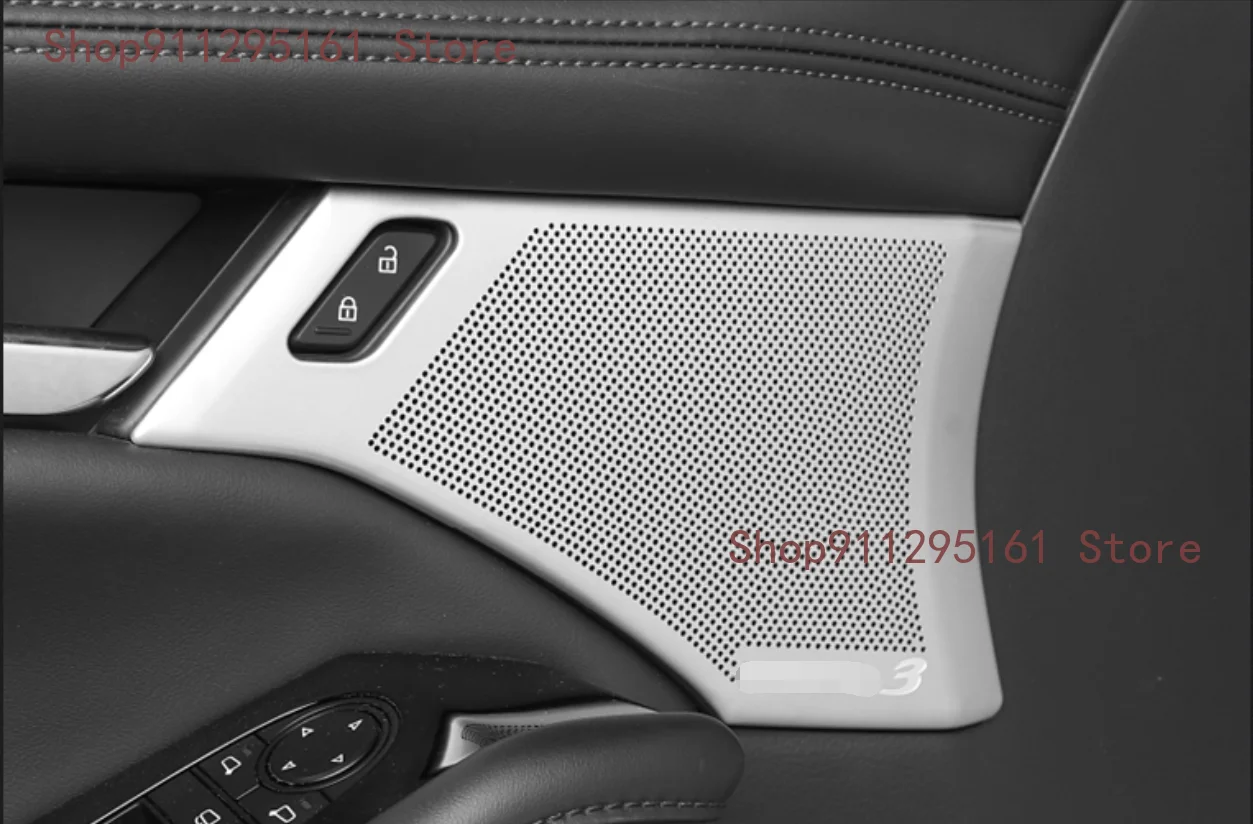 

FOR MAZDA 3 MAZDA3 2019 2020 Car Door Audio Shelf Chrome Speakers Cover Trim Bezel SubWoofer Frame Garnish Accessories