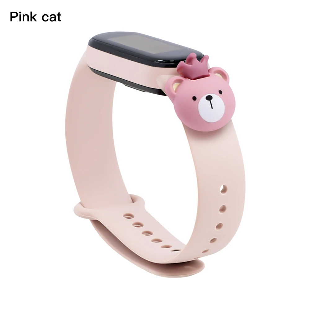 

For Mi Band 7 6 5 4 3 Watch Bracelet For Mi Band 6 5 4 Silicone Watch Strap Creative Patch Smart Replacement Wristband Gift