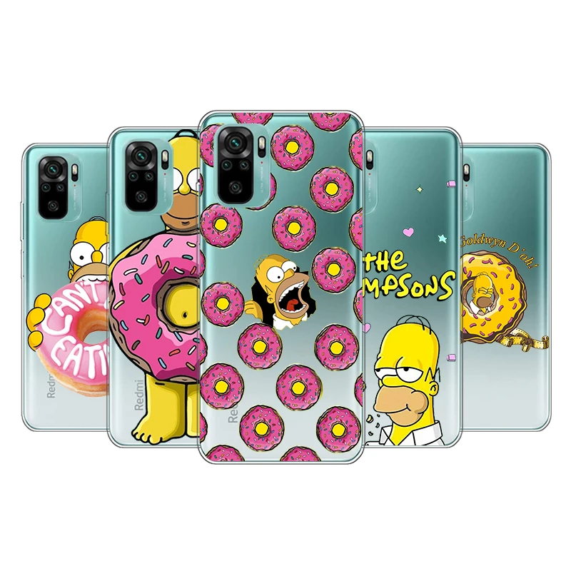 

Transparent Cover Cartoon The Simpsons For Xioami Redmi Note 10 10S 9T 9S 9 8T 8 7S 7 6 5A 5 4X 4 Pro Max Phone Case