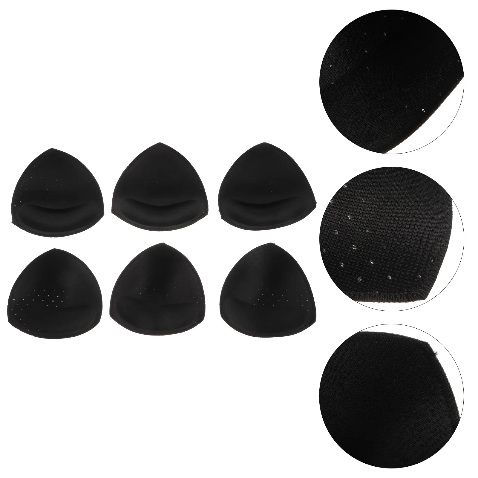 

3 Pairs Dress Romper For Women Pads Inserts Cups Inserts Filler Insert Padding Sports Pads Inserts ( Black )