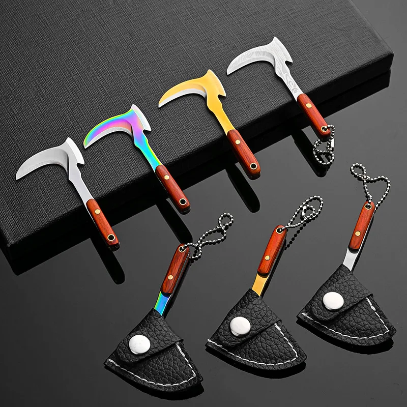 

Colorful Sickle Unpacking Set Keychain Pendant Small Vegetable Knife Mini Gift Knife Unpacking Quick Knife Installation Knife
