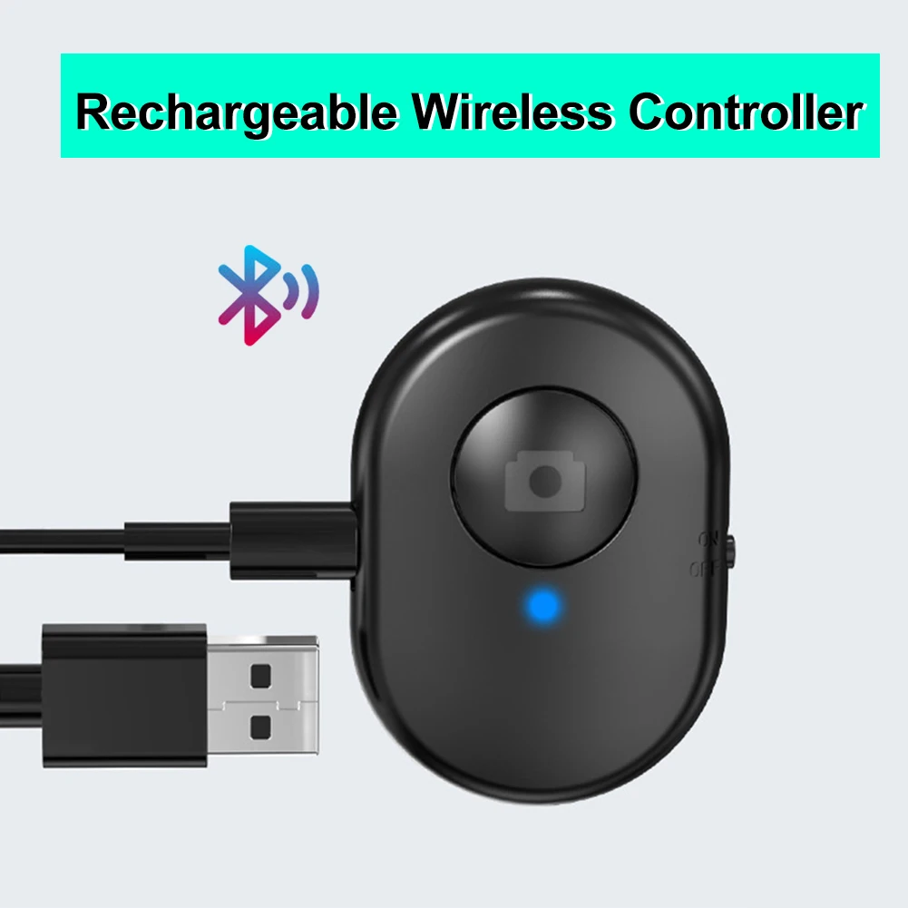 Фото Беспроводной Bluetooth пульт для селфи с функцией перезарядки Беспроводной Bluetooth пульт для селфи с функцией перезарядки