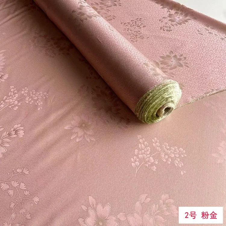 Шелковая жаккардовая ткань на дворе 24Momme ширина 114 см шелковая тутового цвета для