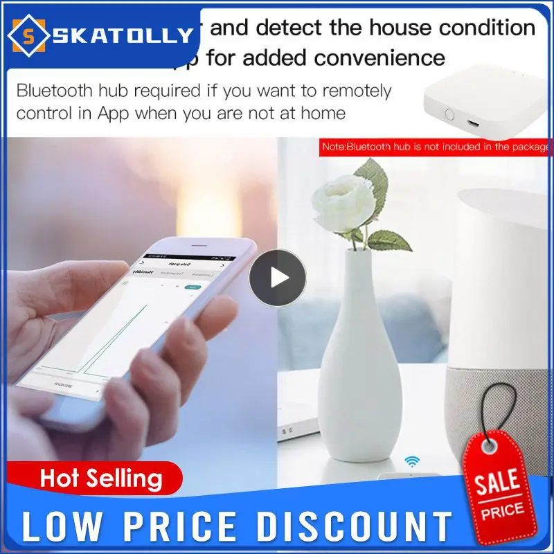 

1/2/3PCS Remote Monitoring Tuya Real-time Environmental Tester Light Sensitive Temperature And Humidity Detector Portable