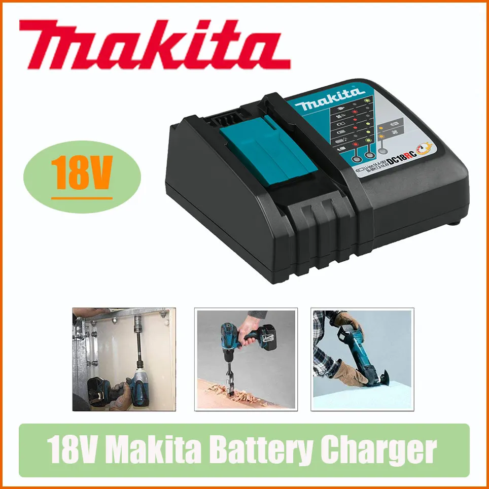 

Makita Original 18VRC Battery Charger 18V Bl1830 Bl1430 BL1860 BL1890 Tool Power Charger USB Prot 18VRF Makita 3A 6A