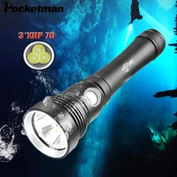 diving flashlight professional aluminum alloy dive light diving flashlights waterproof torch underwater torches dive lamp