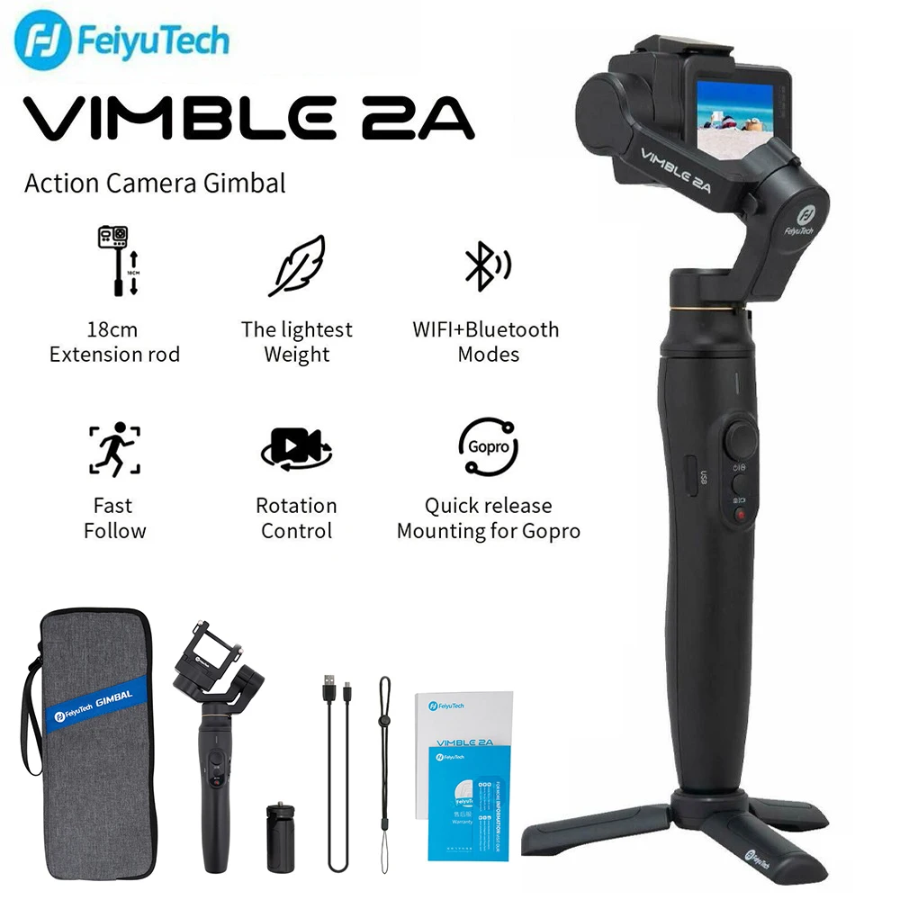 Ручной Стабилизатор FeiyuTech Feiyu Vimble 2A для камеры с удлинителем 180 мм экшн-Камеры Gopro