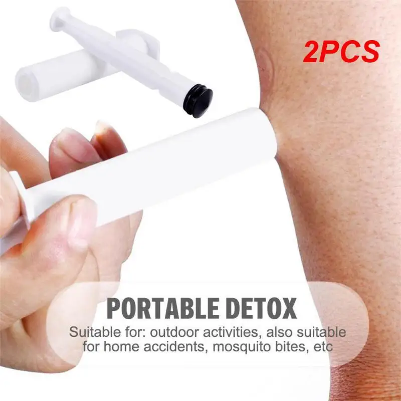 

2PCS Protable Poison Extractor Vacuum Dispenser Mosquito Bites Outdoor Drug Extractor Outdoor Camping Emergency Tool