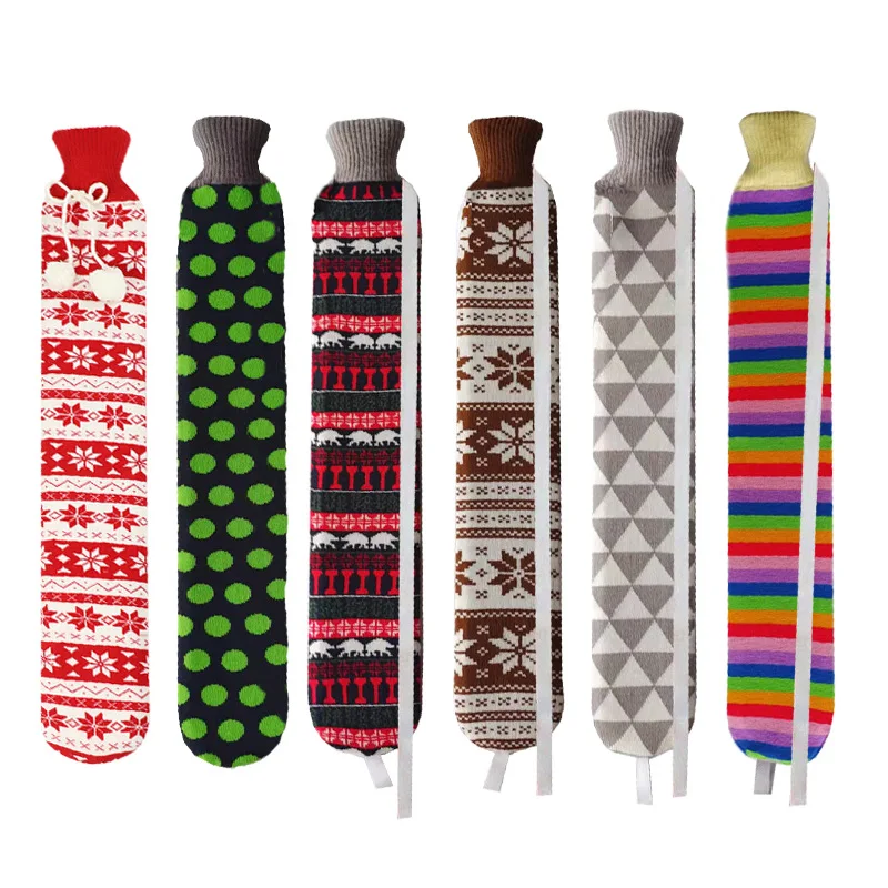 

Hot Water Bag Set Water-filling Hot Water Bag with Plush Cover Warm Waist Shoulder Neck Hot Compress Long Hand Warmer