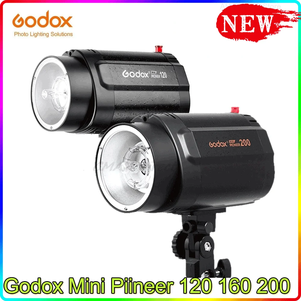

Godox Mini Piineer 200W 160W 120W Monolight Photography Photo Studio Strobe Flash Light Head (Mini Studio Flash) New