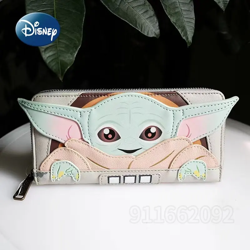 Disney New Women's Wallet Cartoon Fashion Long Women's Zero Wallet Luxury Brand Multi Card Slot Large Capacity 3D Wallet