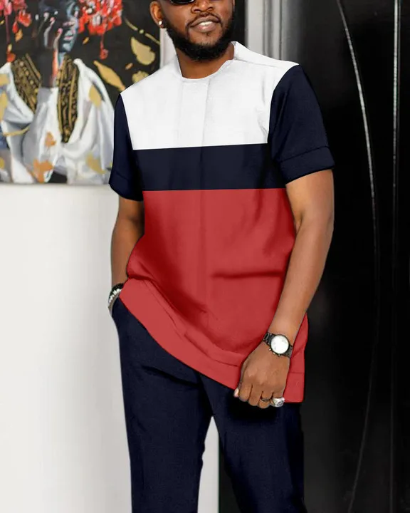 Tracksuit Outfit Fashion Summer Men's O-Neck T-Shirt 2-Piece Set Street Short Sleeve Jogging Clothes Oversized Casual Male Suit