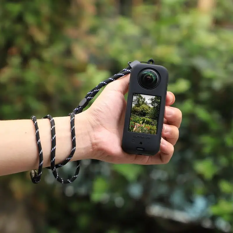 

Силиконовый чехол-слинг для Insta360 X3, защитный экран для объектива, защита от царапин, чехол для камеры + веревка, аксессуары для Insta360 X3