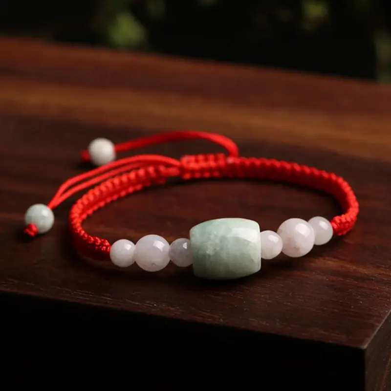 

Women's Bracelet Natural Jade Gemstone Red String Hand Bracelets Couple Jewelry