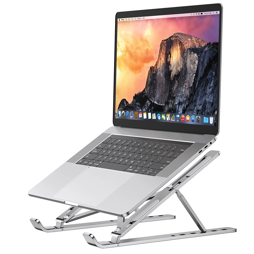 

Adjustable Protable Laptop Stand Holder Aluminium Foldable Notebook Support Base for Macbook Pro Huawei Lapdesk Lenovo DELL
