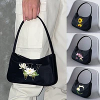 underarm bag women tote case pouch travel cosmetic storage purse handbag flower color print shoulder cases shopping bags clutch