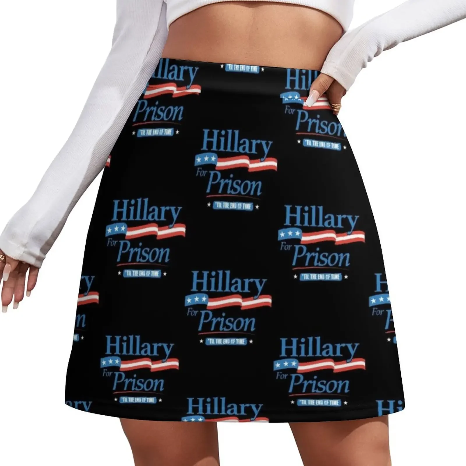 Мини-юбка Hillary For Prison одежда в корейском стиле женские юбки 2025 года тренд
