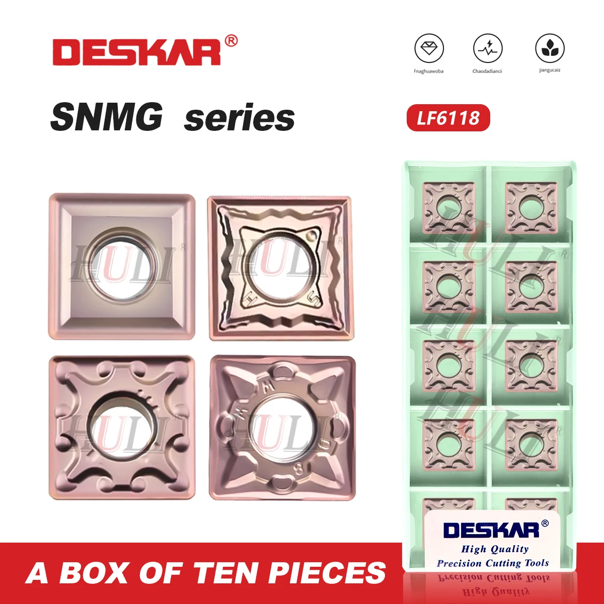 

DESKAR 100% оригинал SNMG 120404 SNMG 120408 SNMG 120412 MA MM HS MS LF6118 Внешний круг Лезвие токарного станка с ЧПУ Обработка нержавеющей стали