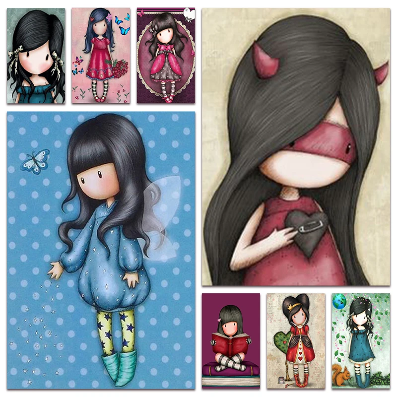 

Алмазная картина «сделай сам», мозаика с изображением девушки, ангела, 5D алмазная вышивка, домашний декор, цветок, фея гоблина, вышивка крест...