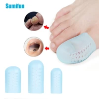 3sizes of silicone toe protector toe tube corns blisters pain relief pad anti abrasion comfortable breathable foot care tools