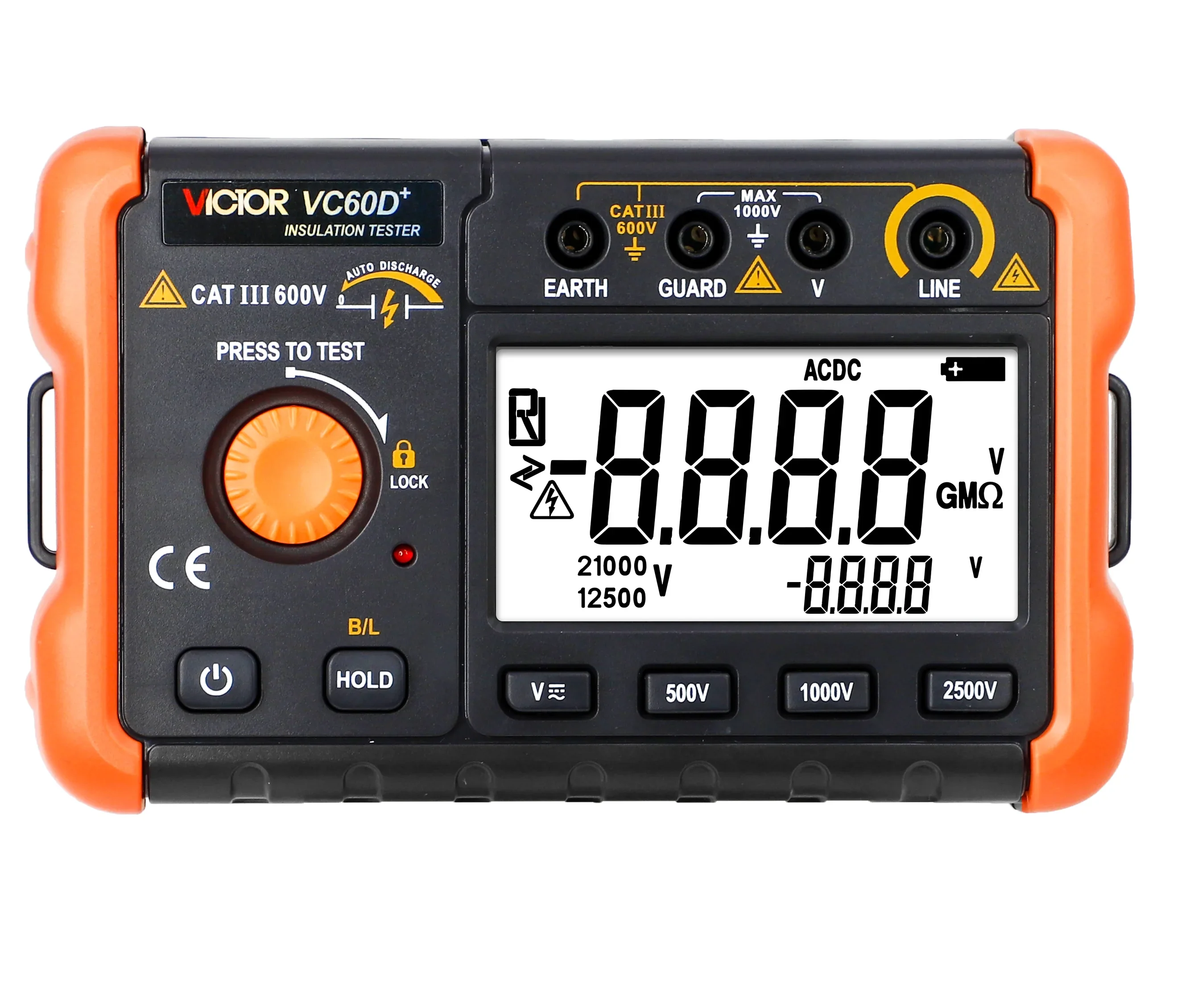VICTOR 60D+ Дисплеи во 2000 цифрах Интеллектуальный тестер микроизоляции Измерение