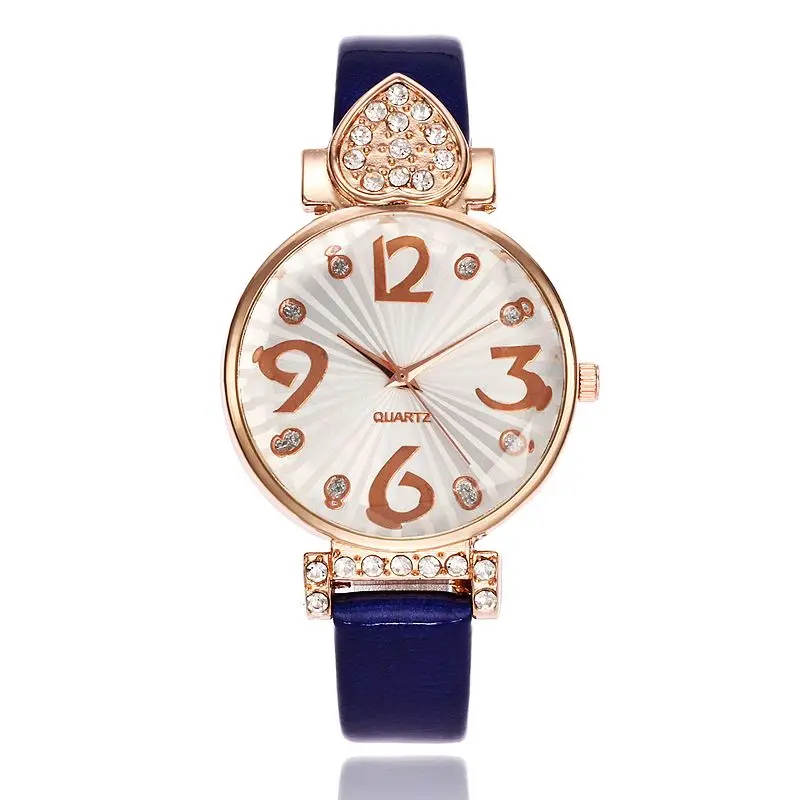 

Diamond-encrusted Ladies Watch Heart Watch Personalized Belt Ladies Watch Rose Gold Case Crystal Leather Quartz Watch