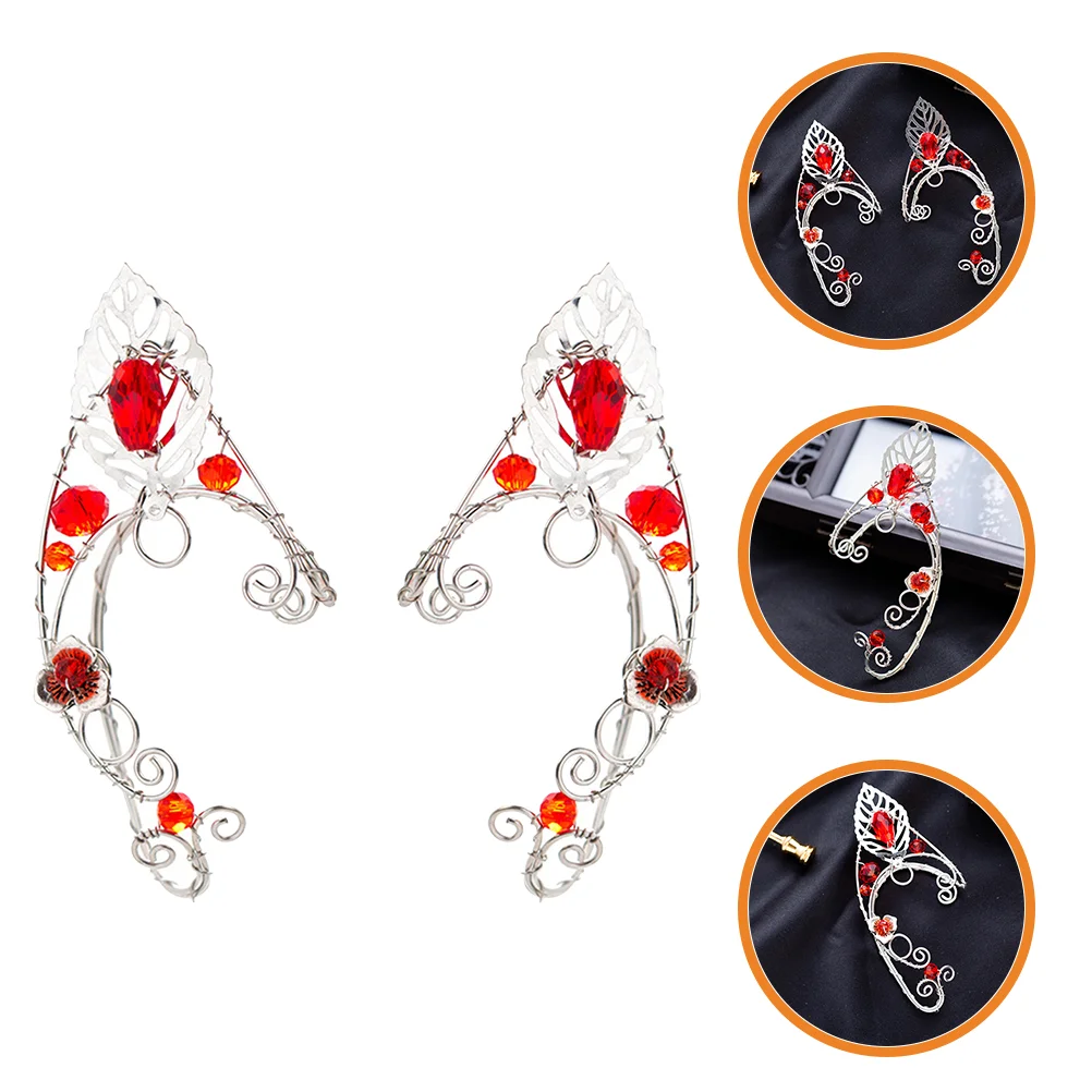 

Elf Earrings Costume Earrings Women Elf Ear Cuffs European American One Chain Earring Copper Fairy Ear Wrap Miss