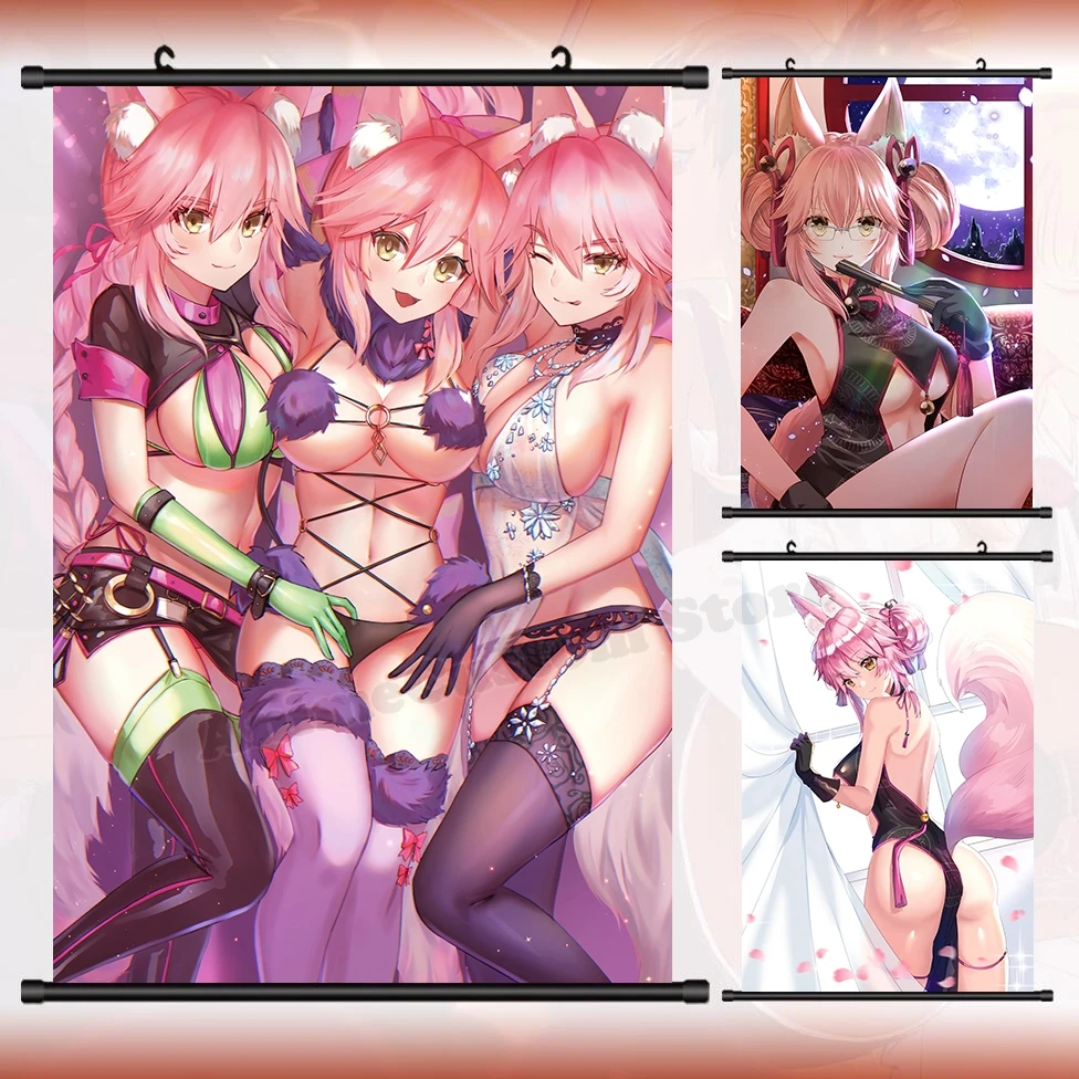 

Anime Fate/Grand Order FGO Koyanskaya Tamamo Vitch Cosplay HD Wall Scroll Roll Painting Poster Hanging Picture Poster