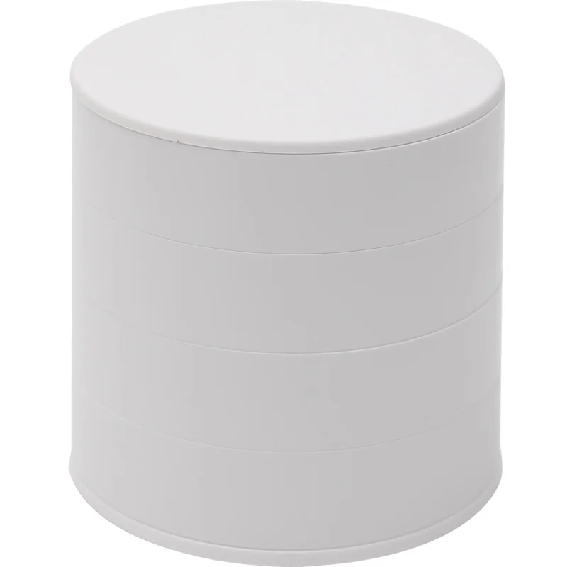 Plastic Jewelry Organizer with Earring Necklace Storage Box Modern Simple Rotary Multi Layers Jewelry Classification Tary