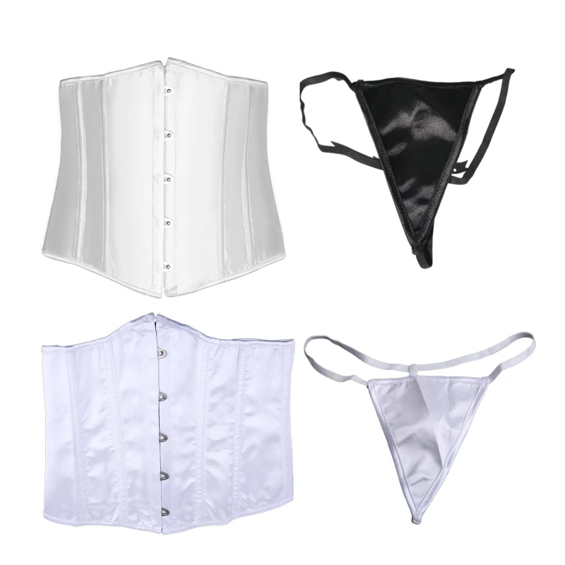 

Black Underbust Corset Top Waist Cinchers for Night out Clubwear Masquerade