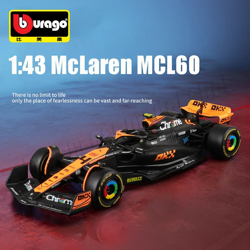 Bburago 1:43 Сингапур МакЛаррен MCL60 Ландо Норрис # 4-сплавная литая модель автомобиля