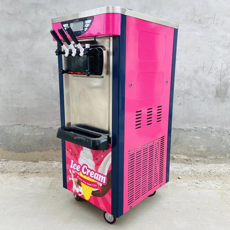 

Milk Tea Shop Equipment Soft Ice Cream Machine Supports 3 Different Flavors Soft Ice Cream Machine Vending Machine